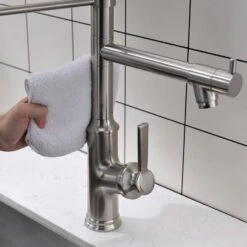 Kitchen Faucet With Pull Down Sprayer Brushed Nickel Stainless Steel Single Handle Kitchen Sink Faucets -FURITURE SALE SHOP brushed nickel tahanbath pull down kitchen faucets z w1932119766 fa 1000