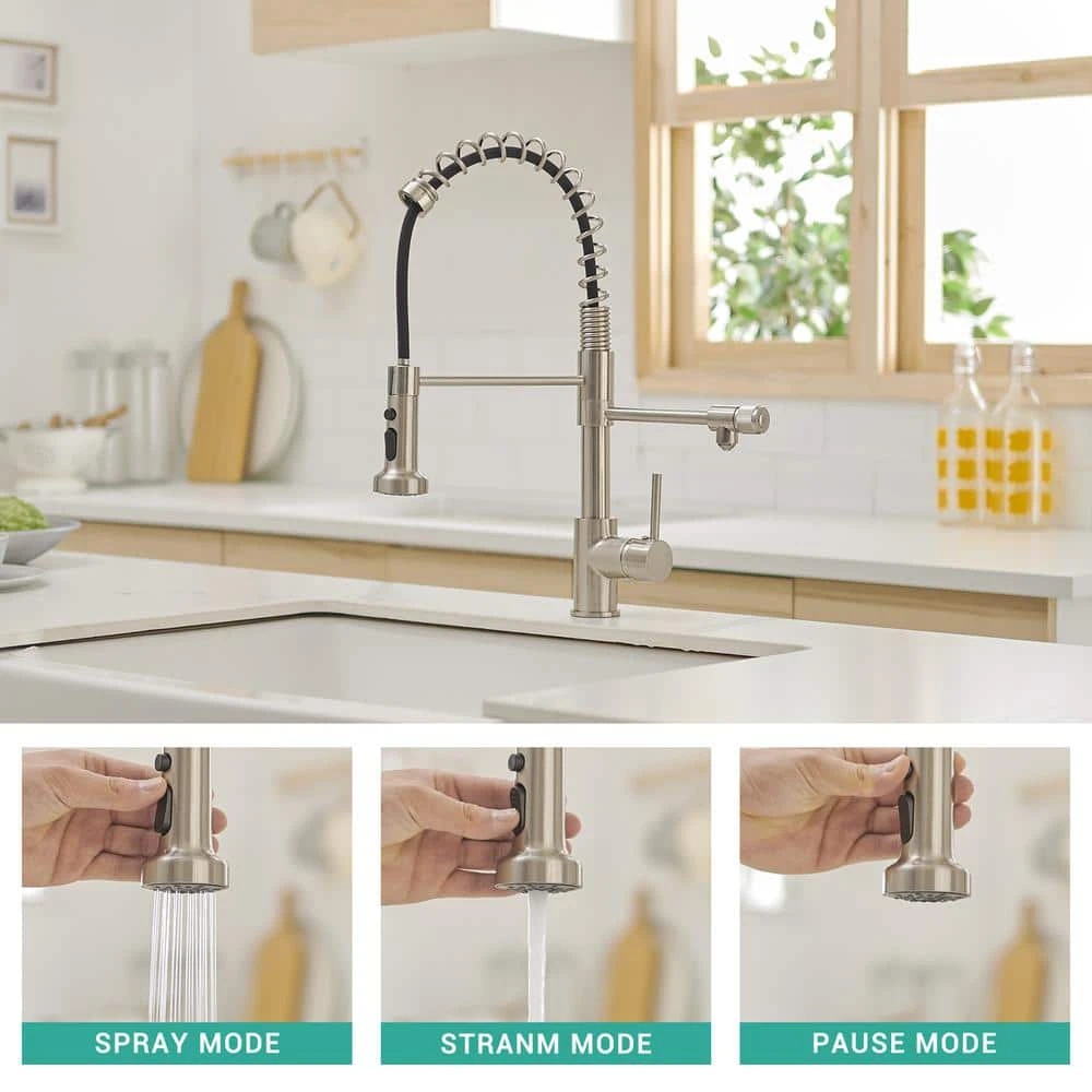Purifier Kitchen Faucet Drinking Water Faucet, Pull Down Water Filter Kitchen Sink Faucets (Brushed Nickel) 8 Purifier Kitchen Faucet Drinking Water Faucet, Pull Down Water Filter Kitchen Sink Faucets (Brushed Nickel) - Image 8