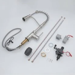 19 In Touchless Kitchen Faucet, Hands Free Automatic Smart 360 Degree Spout Swivel Kitchen Faucet In Brushed Nickel -FURITURE SALE SHOP brushed nickel tahanbath pull down kitchen faucets z w1932p154582 76 1000