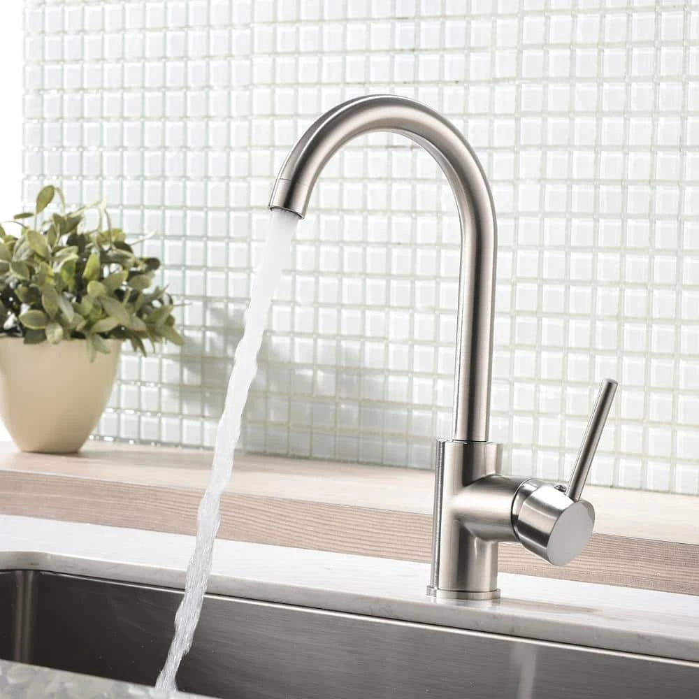 Kitchen Faucet Single Handle Commercial Single Hole Kitchen Sink Faucet, Modern 1-Hole Bar Sink Faucet 4 Kitchen Faucet Single Handle Commercial Single Hole Kitchen Sink Faucet, Modern 1-Hole Bar Sink Faucet - Image 4