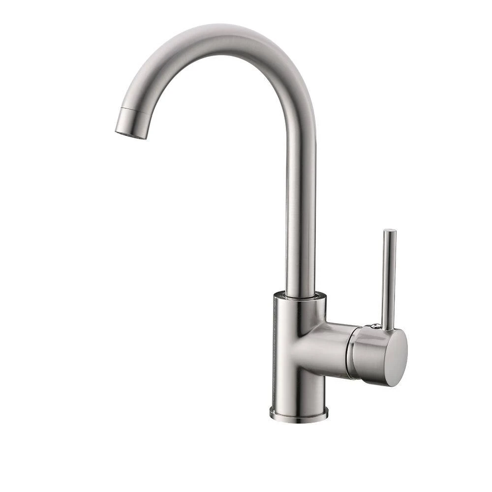 Kitchen Faucet Single Handle Commercial Single Hole Kitchen Sink Faucet, Modern 1-Hole Bar Sink Faucet 1 Kitchen Faucet Single Handle Commercial Single Hole Kitchen Sink Faucet, Modern 1-Hole Bar Sink Faucet