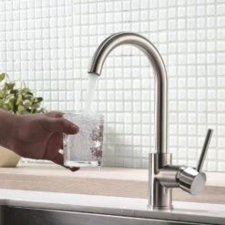 Kitchen Faucet Single Handle Commercial Single Hole Kitchen Sink Faucet, Modern 1-Hole Bar Sink Faucet 13 Kitchen Faucet Single Handle Commercial Single Hole Kitchen Sink Faucet, Modern 1-Hole Bar Sink Faucet -FURITURE SALE SHOP brushed nickel tahanbath pull down kitchen faucets z w1932p172281 76 1000