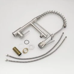 Commercial Kitchen Faucet With Pull Down Sprayer, Stainless Steel Single Handle Single Lever Kitchen Sink Faucet -FURITURE SALE SHOP brushed nickel tahanbath pull down kitchen faucets z w1932p224880 76 1000