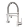 Brushed Nickel Touch 16.53 In. H Pull Down Sprayer Kitchen Faucet With 360 ° Spout Swivel