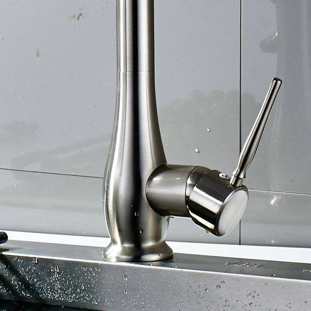 Brushed Nickel 22.8 In. H Pull Down Sprayer Kitchen Faucet With 360 ° Spout Swivel 8 Brushed Nickel 22.8 In. H Pull Down Sprayer Kitchen Faucet With 360 ° Spout Swivel - Image 8