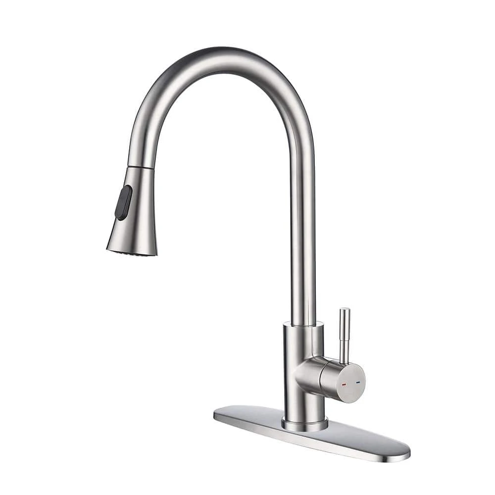 Kitchen Faucet With Pull Out Spraye In Brushed Nickel 1 Kitchen Faucet With Pull Out Spraye In Brushed Nickel
