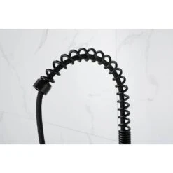 Commercial Spring Kitchen Faucets Matte Black With Pull Out Sprayer, Single Handle One Hole Kitchen Sink Faucet -FURITURE SALE SHOP brushed nickel tahanbath pull out kitchen faucets z th 4001mb9 4f 1000