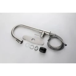 Single Handle High Arc Brushed Nickel Pull Out Kitchen Faucet, Single Level Stainless Steel With Pull Down Sprayer -FURITURE SALE SHOP brushed nickel tahanbath pull out kitchen faucets z th 4001ns8 1f 1000