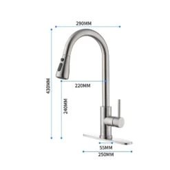 Single Handle High Arc Brushed Nickel Pull Out Kitchen Faucet, Single Level Stainless Steel With Pull Down Sprayer -FURITURE SALE SHOP brushed nickel tahanbath pull out kitchen faucets z th 4001ns8 44 1000