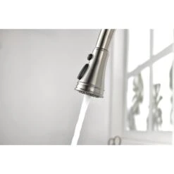 Single Handle High Arc Pull Out Kitchen Faucet, Single Level Stainless Steel Kitchen Sink Faucets With Pull Down Sprayer 12 Single Handle High Arc Pull Out Kitchen Faucet, Single Level Stainless Steel Kitchen Sink Faucets With Pull Down Sprayer -FURITURE SALE SHOP brushed nickel tahanbath pull out kitchen faucets z th 9705ns 8 fa 1000