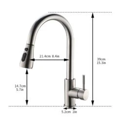 Touch-on Kitchen Faucet With Pull Out Sprayer Single Handle With 2-Way Pull Out Sprayer, Brushed Nicke -FURITURE SALE SHOP brushed nickel tahanbath pull out kitchen faucets z w1932p156237 c3 1000