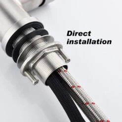 16.14 In Brushed Nickel 360 Degree Spout Swivel Kitchen Faucet With Pull Out Spraye -FURITURE SALE SHOP brushed nickel tahanbath pull out kitchen faucets z w2287p183089 4f 1000