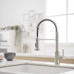 Single Handle Pull Out Sprayer Kitchen Faucet In -FURITURE SALE SHOP brushed nickel tahanbath pull out kitchen faucets z1325 33n 76 1000