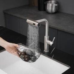 Single Handle Pull Out Kitchen Faucet In Brushed Nickel -FURITURE SALE SHOP brushed nickel tahanbath pull out kitchen faucets z1371 33n 44 1000