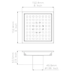 6 In W X 6 In D Stainless Steel Decorative Drain Cover With Brushed Nickel -FURITURE SALE SHOP brushed nickel tahanbath shower drains q pzz 7003bn 6 76 1000