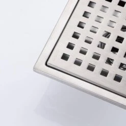 6 In W X 6 In D Stainless Steel Decorative Drain Cover With Brushed Nickel -FURITURE SALE SHOP brushed nickel tahanbath shower drains q pzz 7003bn 6 fa 1000