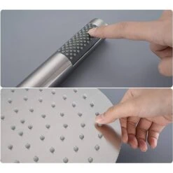 2-Handle 1-Spray Round Faucet With 10 In. Rain Shower Headand Handheld Shower Head Set Valve Included In Brushed Nickel -FURITURE SALE SHOP brushed nickel tahanbath shower faucets ms a3584 bn kxc 4f 1000