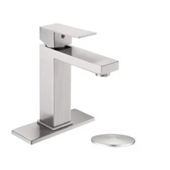 Bathroom Faucet Single Hole, Single Handle Stainless Steel Faucet For Bathroom Sink In Brushed Nickel