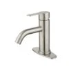 Single Handle Bathroom Sink Faucet In Brushed Nickel
