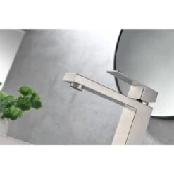 Waterfall Spout Bathroom Faucet, Single Hole Single Handle Bathroom Vanity Sink Faucet In Brushed Nickel 9 Waterfall Spout Bathroom Faucet, Single Hole Single Handle Bathroom Vanity Sink Faucet In Brushed Nickel -FURITURE SALE SHOP brushed nickel tahanbath single hole bathroom faucets y w92867775 1f 1000