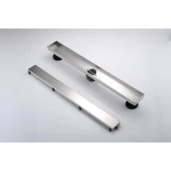 28 In. Linear Shower Drain, Included Hair Strainer And Leveling Ft. In Brushed Nickel 14 28 In. Linear Shower Drain, Included Hair Strainer And Leveling Ft. In Brushed Nickel -FURITURE SALE SHOP brushed nickel tahanbath sink strainers y w2287 p147607 76 1000