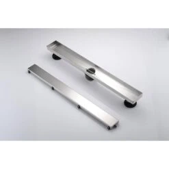 28 In. Linear Shower Drain, Included Hair Strainer And Leveling Feet In Brushed Nickel 11 28 In. Linear Shower Drain, Included Hair Strainer And Leveling Feet In Brushed Nickel -FURITURE SALE SHOP brushed nickel tahanbath sink strainers y w2287 p149011 44 1000