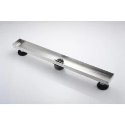 28 In. Linear Shower Drain, Included Hair Strainer And Leveling Feet In Brushed Nickel 12 28 In. Linear Shower Drain, Included Hair Strainer And Leveling Feet In Brushed Nickel -FURITURE SALE SHOP brushed nickel tahanbath sink strainers y w2287 p149011 fa 1000