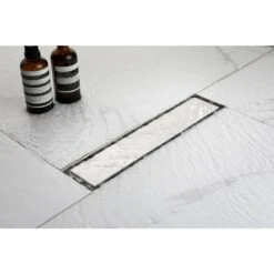 Square Shower Floor Drain With Flange, Pattern Grate Removable, Food-Grade SUS 304 Stainless Steel In Brushed Nickel -FURITURE SALE SHOP brushed nickel tahanbath sink strainers y w928s00031 31 1000