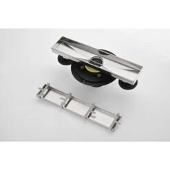 Square Shower Floor Drain With Flange, Pattern Grate Removable, Food-Grade SUS 304 Stainless Steel In Brushed Nickel -FURITURE SALE SHOP brushed nickel tahanbath sink strainers y w928s00031 fa 1000