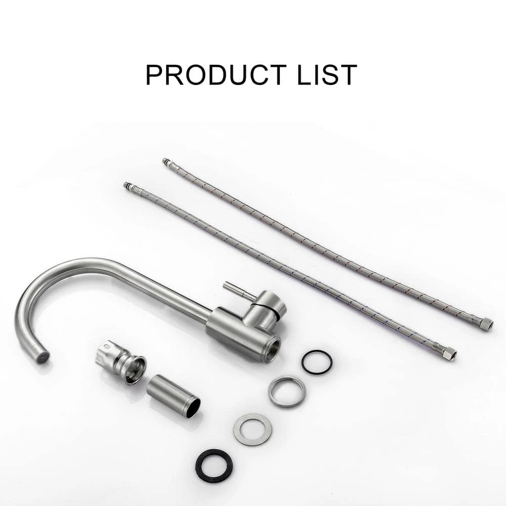 Single Handle Wall Mount Standard Kitchen Faucet In Brushed Nickel 2 Single Handle Wall Mount Standard Kitchen Faucet In Brushed Nickel - Image 2