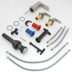 Bathroom Faucets For Sink 3 Hole Brushed Nickel 8 In. Widespread With Pop Up Drain Double Lever Handle Faucet -FURITURE SALE SHOP brushed nickel tahanbath vessel sink faucets z w1932p182001 4f 1000