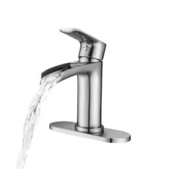 Single Handle Wall Mounted Bathroom Faucet With Deck Plate And Overflow Pop Up Drain In Brushed Nickel 10 Single Handle Wall Mounted Bathroom Faucet With Deck Plate And Overflow Pop Up Drain In Brushed Nickel -FURITURE SALE SHOP brushed nickel tahanbath wall mounted faucets z w1224p225010 4f 1000