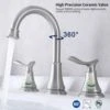 8 In. Widespread 2-Handle Bathroom Sink Faucet Lavatory Faucet In Brushed Nickel