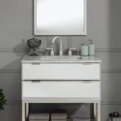 Widespread Bathroom Faucets 3 Hole 360° Swivel Spout Modern Sink Basin Faucets In Brushed Nickel -FURITURE SALE SHOP brushed nickel widespread bathroom faucets x dr pk014 ls us 76 1000