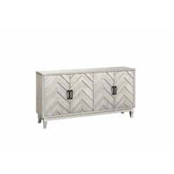 Vintage-Style 4-Door Wooden Buffet Cabinet: Thickened For Strength In Entryway Or Living Room Champagne,Silver -FURITURE SALE SHOP champagne silver tahanbath pantry organizers z w1445p195977 4f 1000