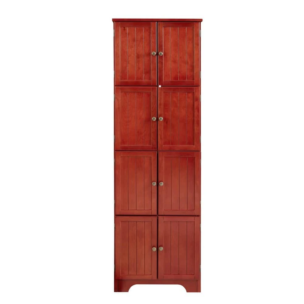 72.4 In. Tall Storage Cabinet Tall Storage Cabinet With 8 Doors And 4-Shelves, Freestanding Storage Cabinet, Cherry 1 72.4 In. Tall Storage Cabinet Tall Storage Cabinet With 8 Doors And 4-Shelves, Freestanding Storage Cabinet, Cherry