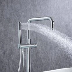 1-Handle Freestanding Tub Faucet With Hand Shower With Waterfall In Chrome 16 1-Handle Freestanding Tub Faucet With Hand Shower With Waterfall In Chrome -FURITURE SALE SHOP chrome claw foot tub faucets q pzz 8008cp 44 1000