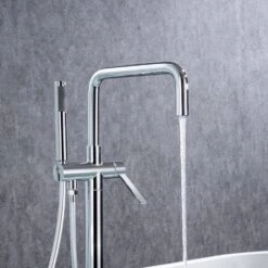 1-Handle Freestanding Tub Faucet With Hand Shower With Waterfall In Chrome 17 1-Handle Freestanding Tub Faucet With Hand Shower With Waterfall In Chrome -FURITURE SALE SHOP chrome claw foot tub faucets q pzz 8008cp fa 1000