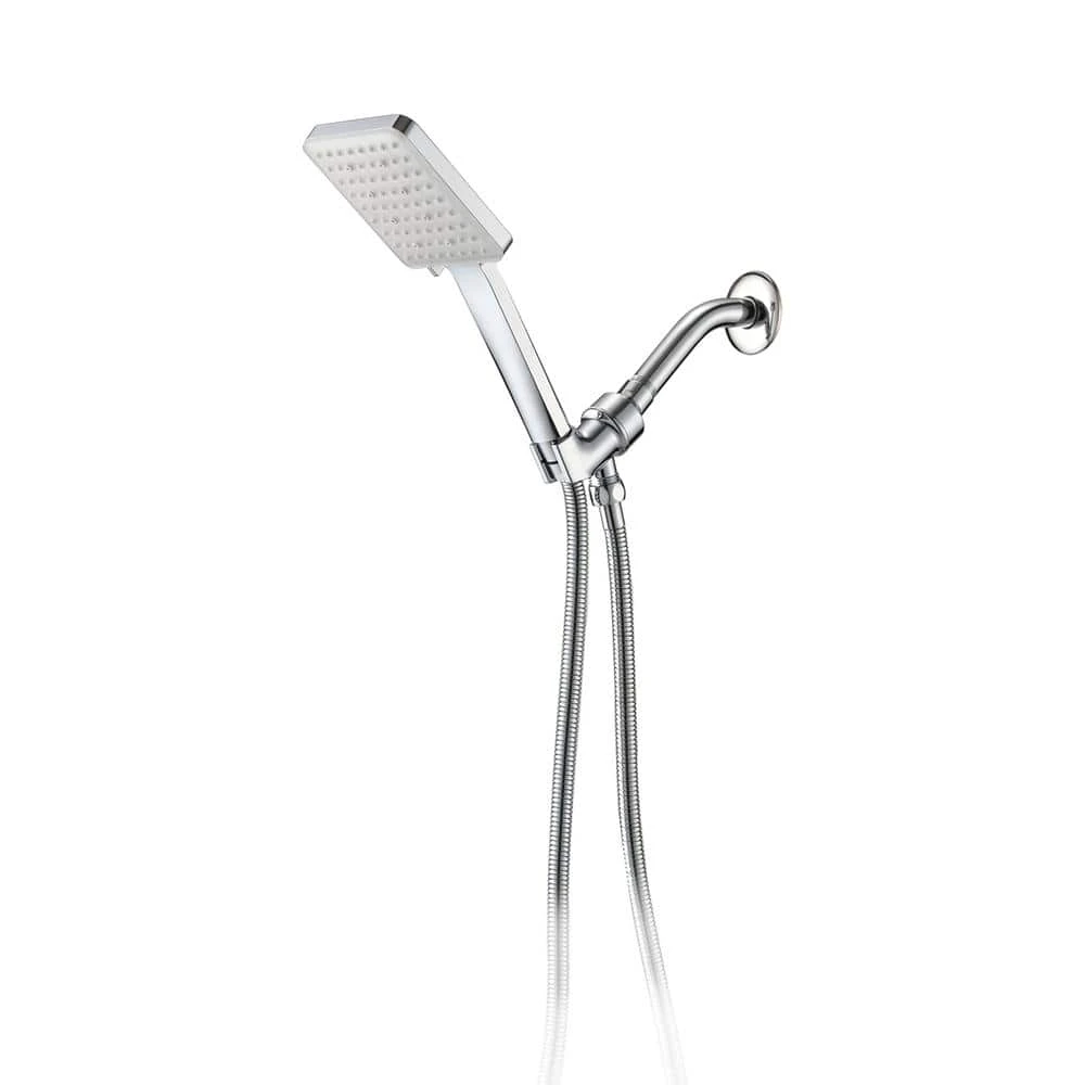 6 Sprays High Pressure Fixed And Handheld Shower Head Multi-Function 1.8 GPM In Chrome 1 6 Sprays High Pressure Fixed And Handheld Shower Head Multi-Function 1.8 GPM In Chrome