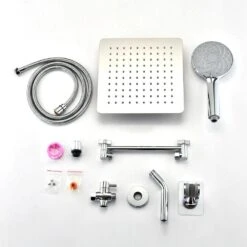 6-Spray High Pressure Dual Shower Head/Handheld Shower Combo In Chrome -FURITURE SALE SHOP chrome dual shower heads x w1219 w60348 1f 1000