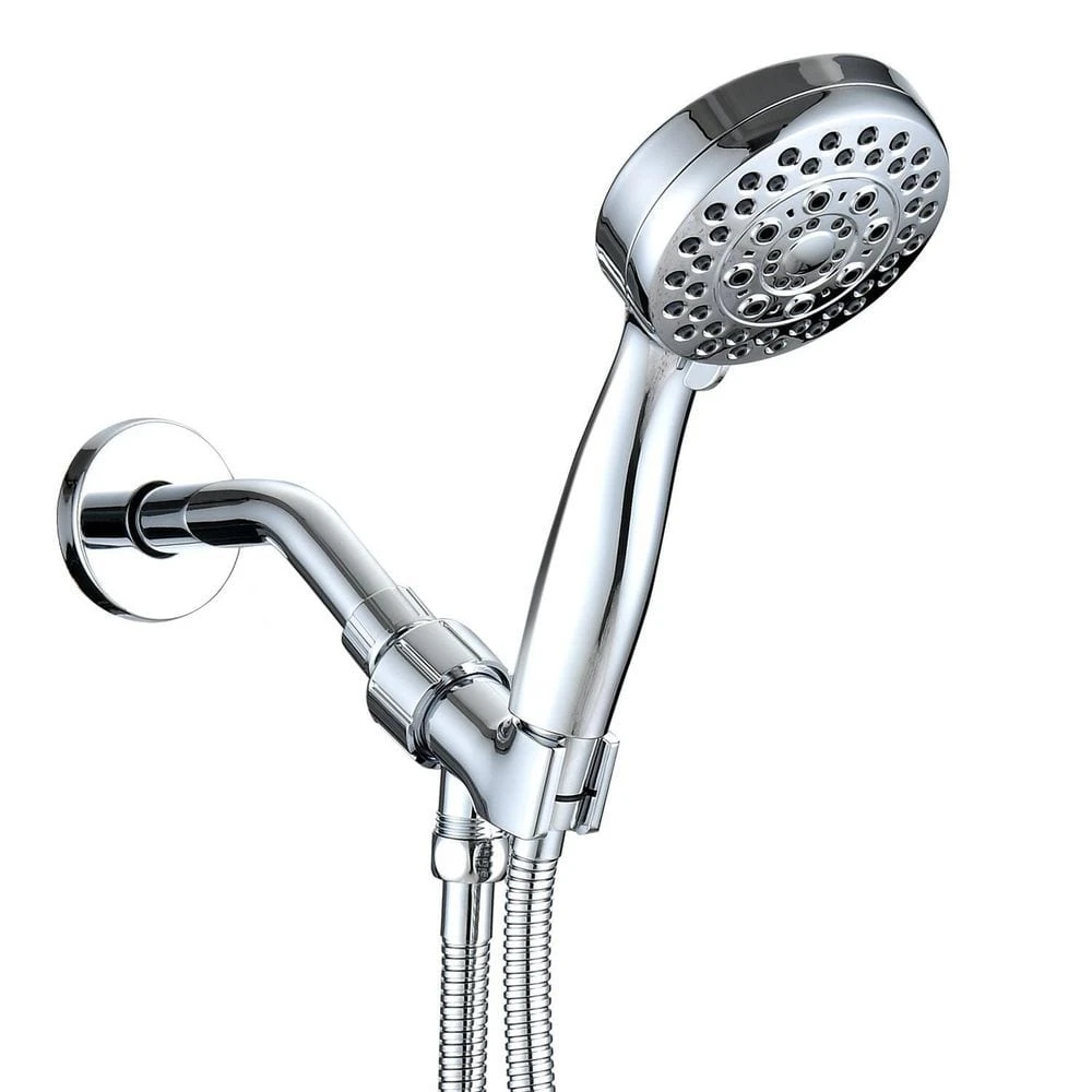 5-Spray Patterns With 2.5 GPM 3.5 In. Wall Mount Handheld Shower Head In Chrome 1 5-Spray Patterns With 2.5 GPM 3.5 In. Wall Mount Handheld Shower Head In Chrome