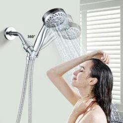 5-Spray Wall Mount Handheld Shower Head 2.5 GPM In Chrome 15 5-Spray Wall Mount Handheld Shower Head 2.5 GPM In Chrome -FURITURE SALE SHOP chrome handheld shower heads z w122458401 31 1000