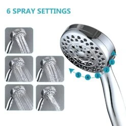 5-Spray Wall Mount Handheld Shower Head 2.5 GPM In Chrome 13 5-Spray Wall Mount Handheld Shower Head 2.5 GPM In Chrome -FURITURE SALE SHOP chrome handheld shower heads z w122458401 fa 1000