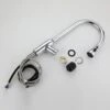 Single Handle Pull Down Sprayer Kitchen Faucet With Gooseneck In Chrome