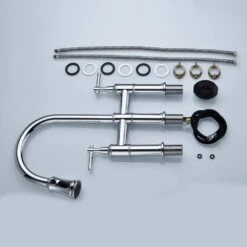 Double Handle Bridge Kitchen Faucet In Chrome -FURITURE SALE SHOP chrome tahanbath bridge kitchen faucets z w2287p183115 76 1000