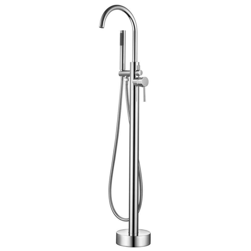 Single-Handle Claw Foot Freestanding Tub Faucet In Chrome 5 Single-Handle Claw Foot Freestanding Tub Faucet In Chrome - Image 5