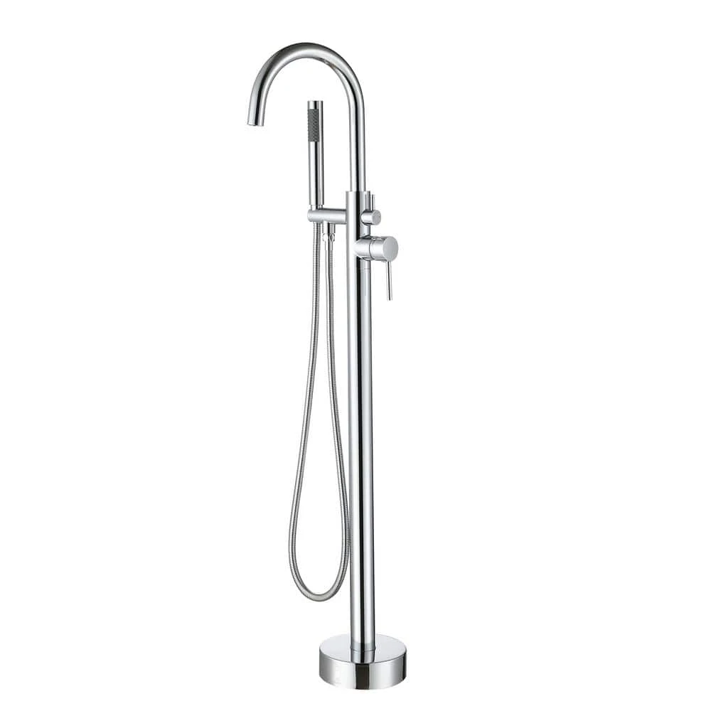 Single-Handle Claw Foot Freestanding Tub Faucet In Chrome 1 Single-Handle Claw Foot Freestanding Tub Faucet In Chrome