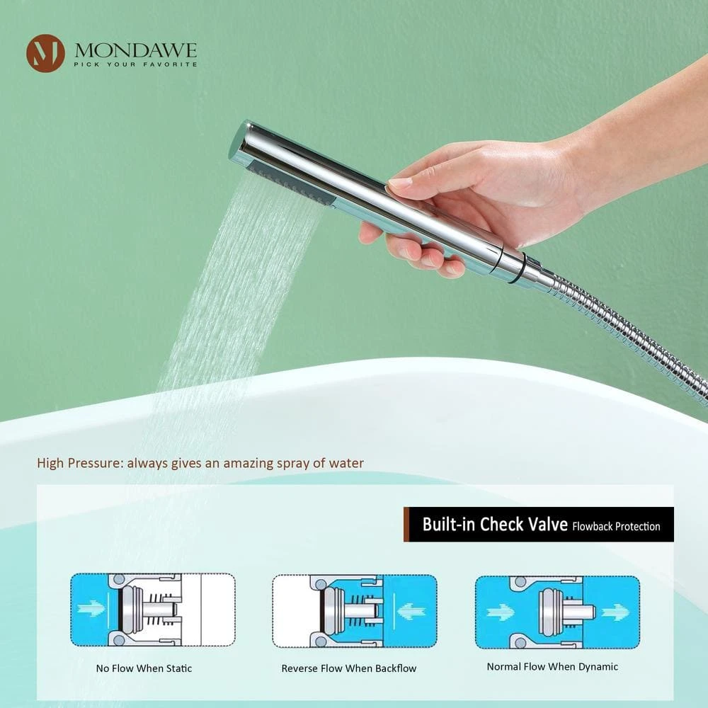 Single-Handle Claw Foot Freestanding Tub Faucet In Chrome 2 Single-Handle Claw Foot Freestanding Tub Faucet In Chrome - Image 2