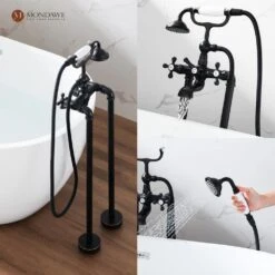 3-Handle Traditional Freestanding Bathtub Faucet(Oil Rubbed Bronze) 14 3-Handle Traditional Freestanding Bathtub Faucet(Oil Rubbed Bronze) -FURITURE SALE SHOP chrome tahanbath claw foot tub faucets z s125c orb 1f 1000