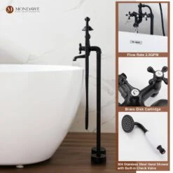 3-Handle Traditional Freestanding Bathtub Faucet(Oil Rubbed Bronze) 15 3-Handle Traditional Freestanding Bathtub Faucet(Oil Rubbed Bronze) -FURITURE SALE SHOP chrome tahanbath claw foot tub faucets z s125c orb 44 1000